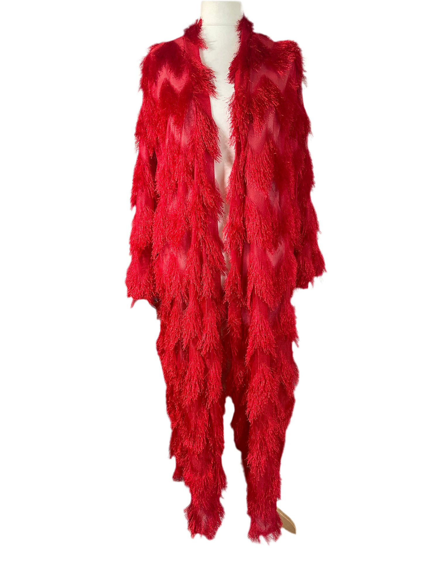 Red ‘Feather Duster’ Coat