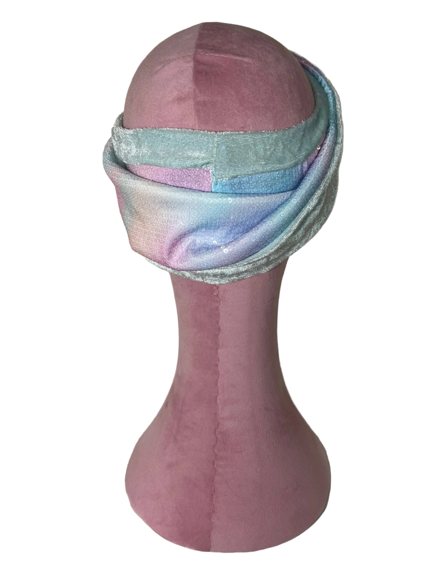 Pink/Blue Sequin Velvet Wrap