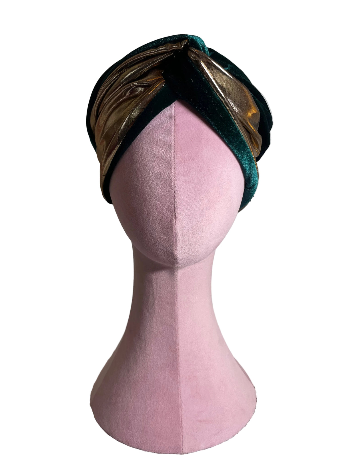 Gold on Green Head Wrap