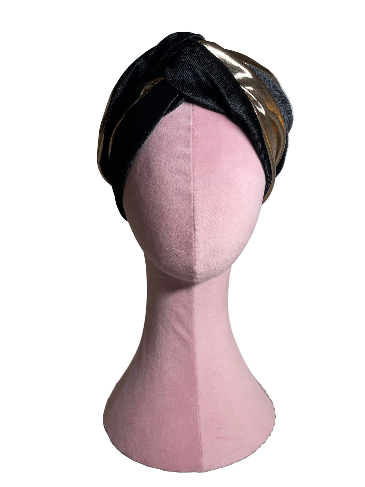 Gold on Black Head Wrap