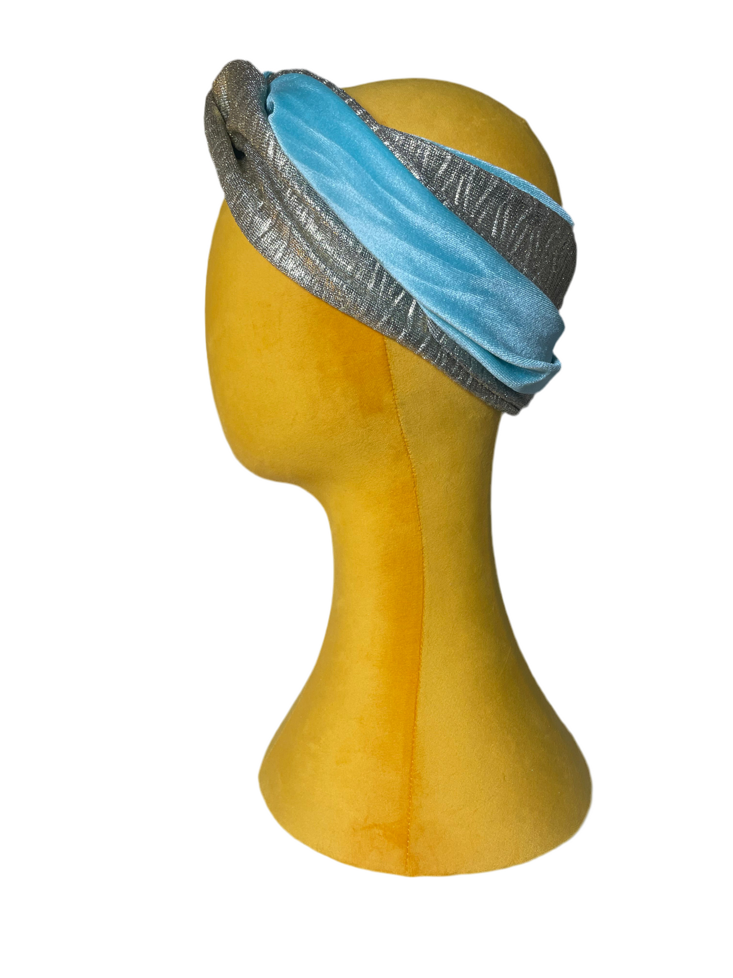 Aqua/Gold Head Wrap