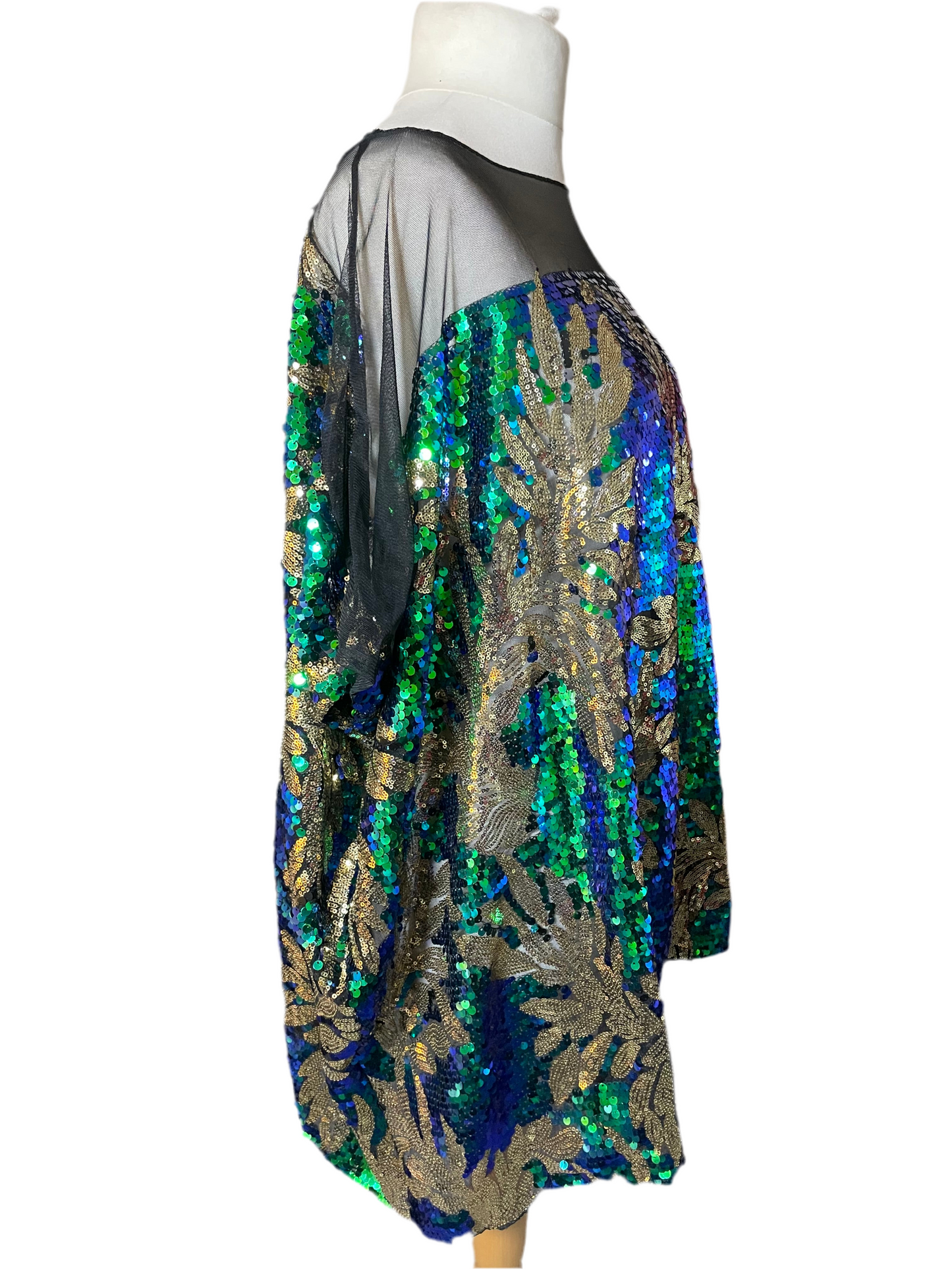 Green and Gold Sequin Disco Mini