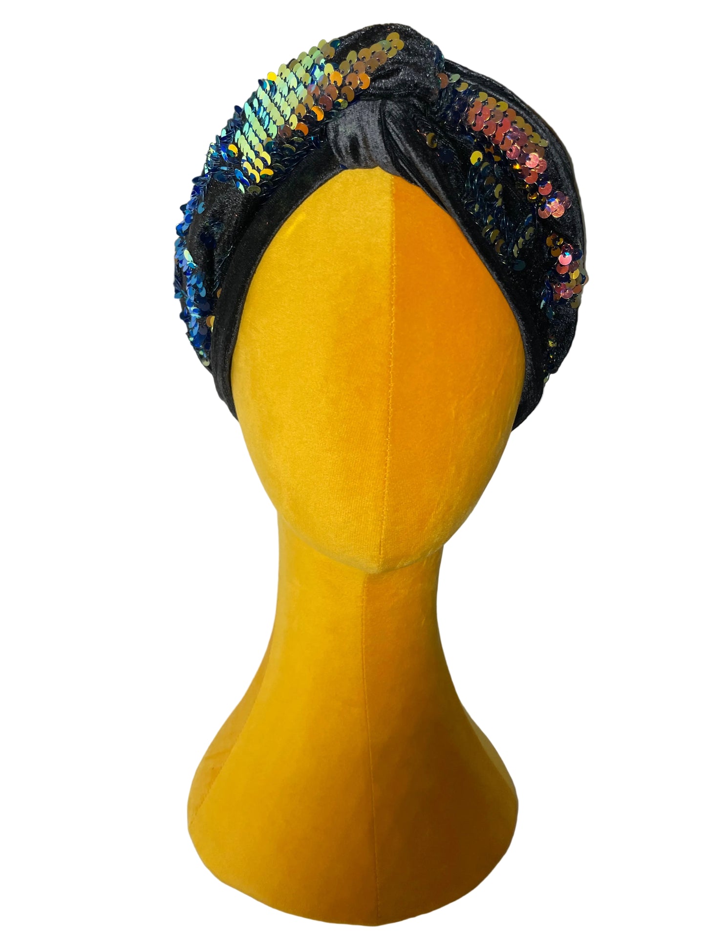 Black/Multi Sequin Head Wrap