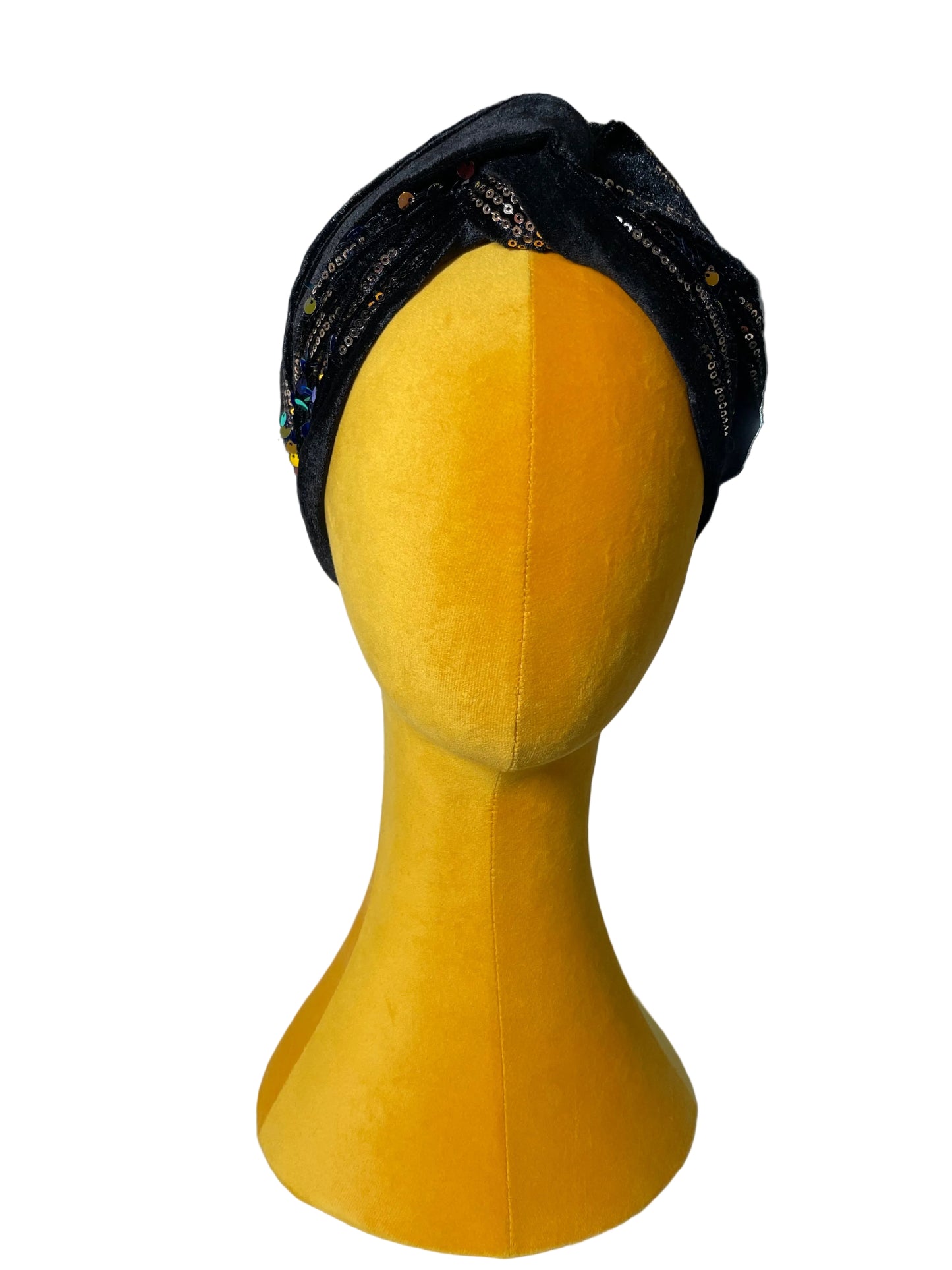 Black/Multi Sequin Head Wrap