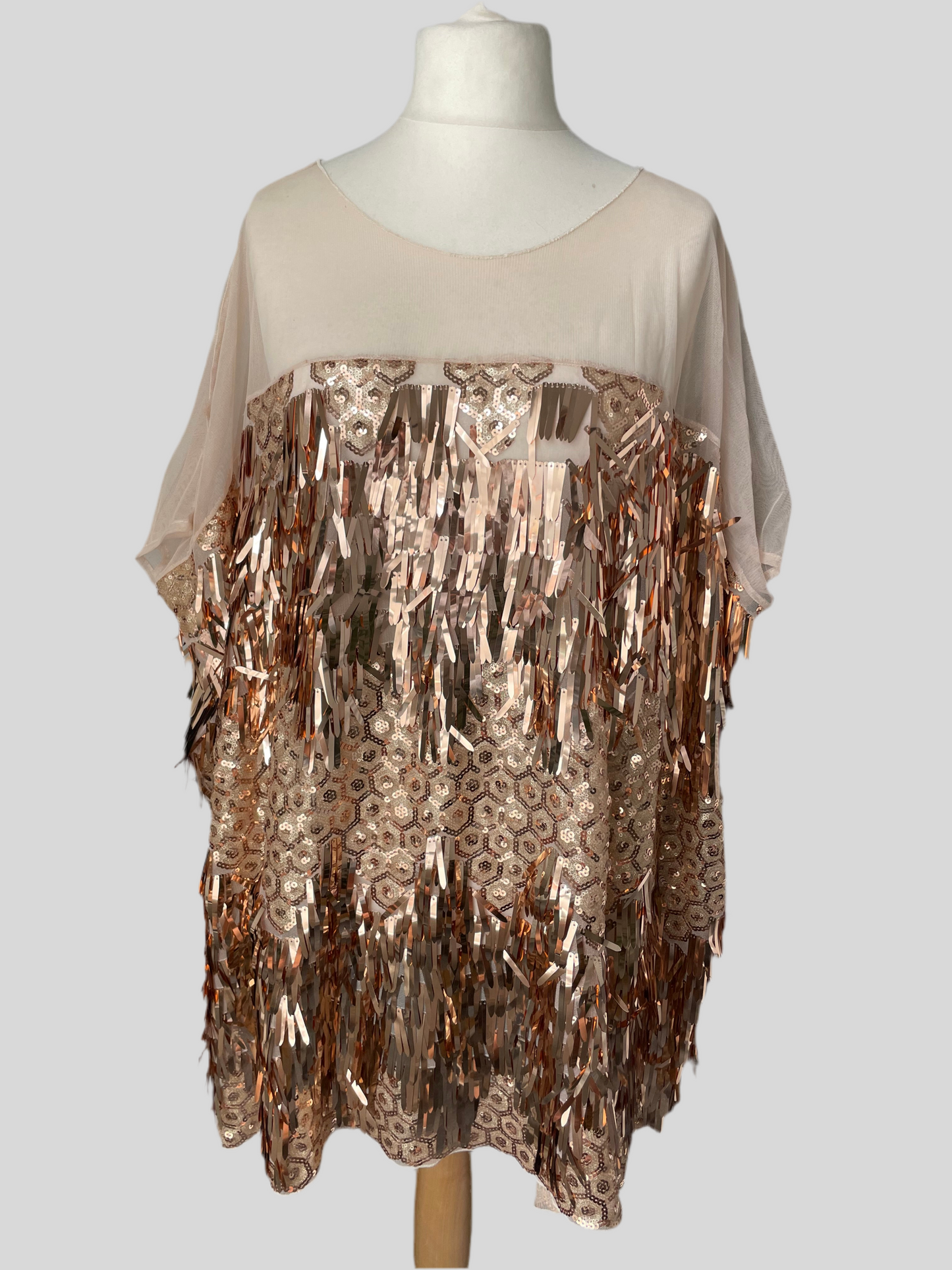 Rose Gold Sequin Shard Disco Mini