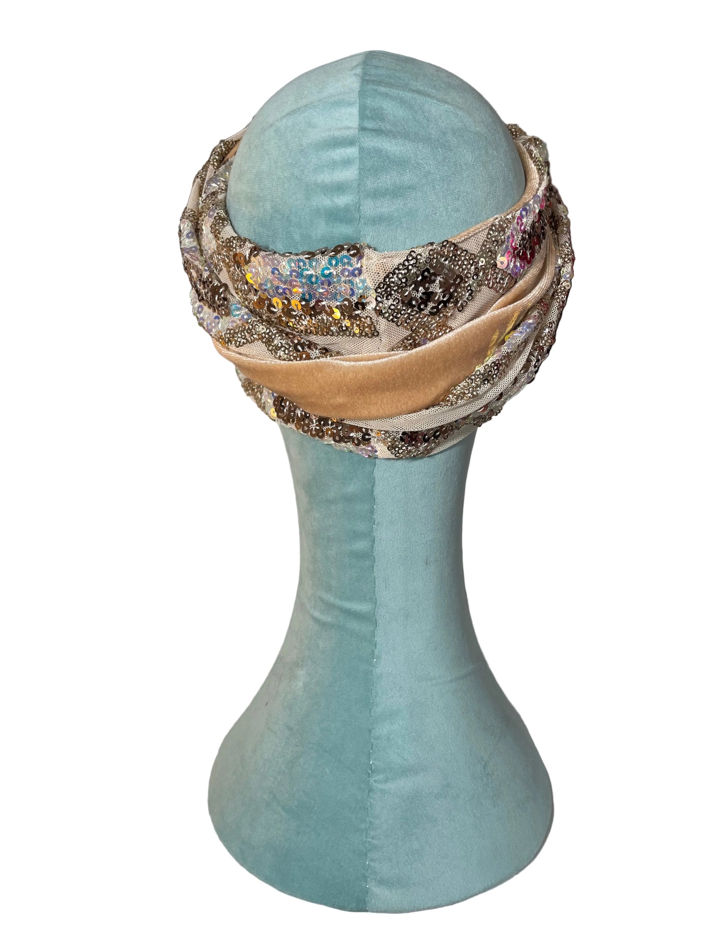 Nude Sequin Head Wrap
