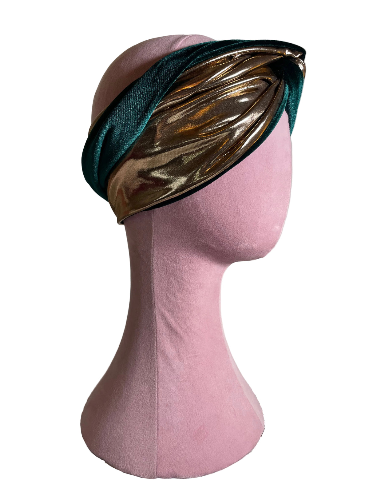 Gold on Green Head Wrap