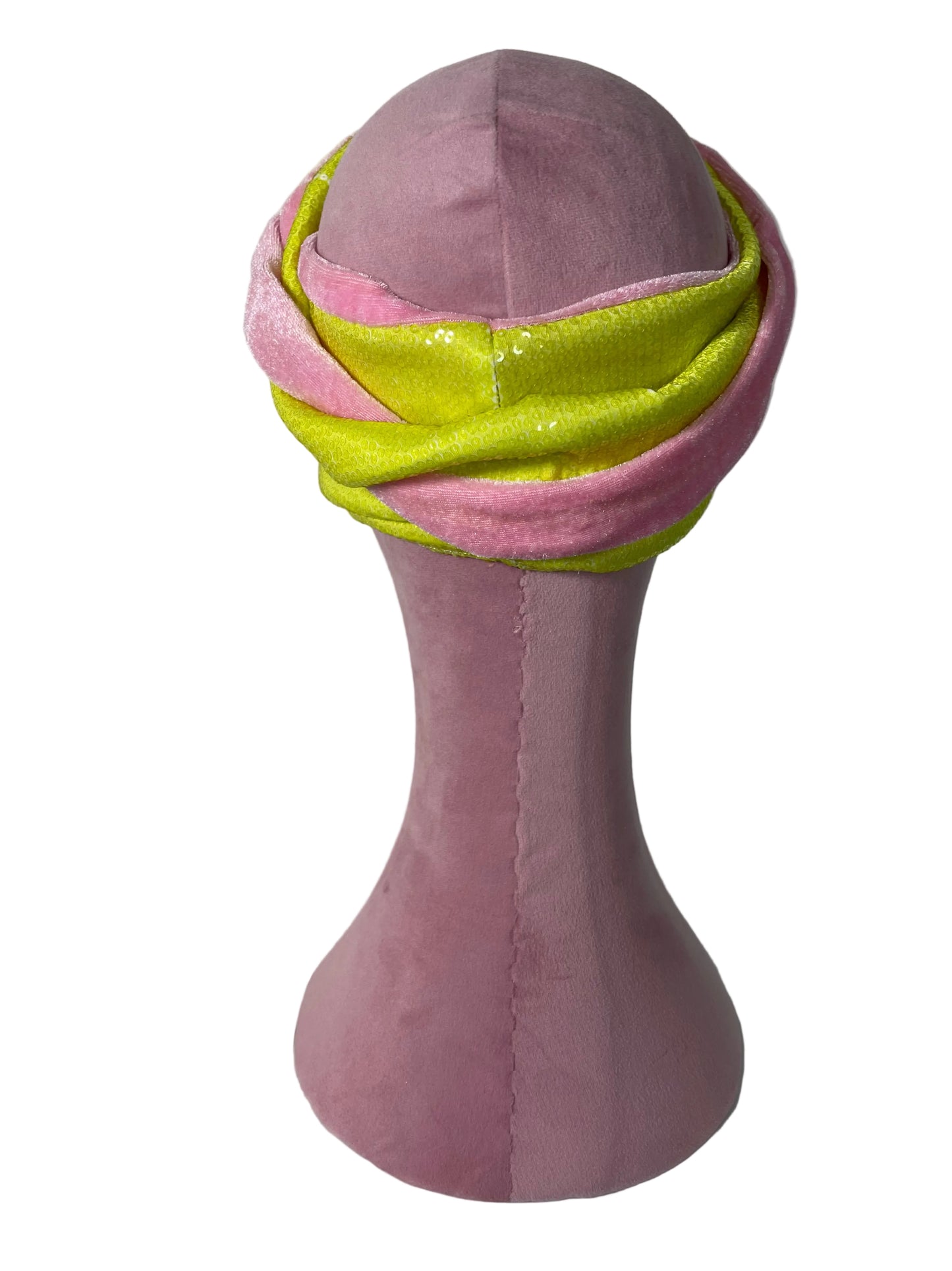 Lime/Pink Sequin Velvet Wrap