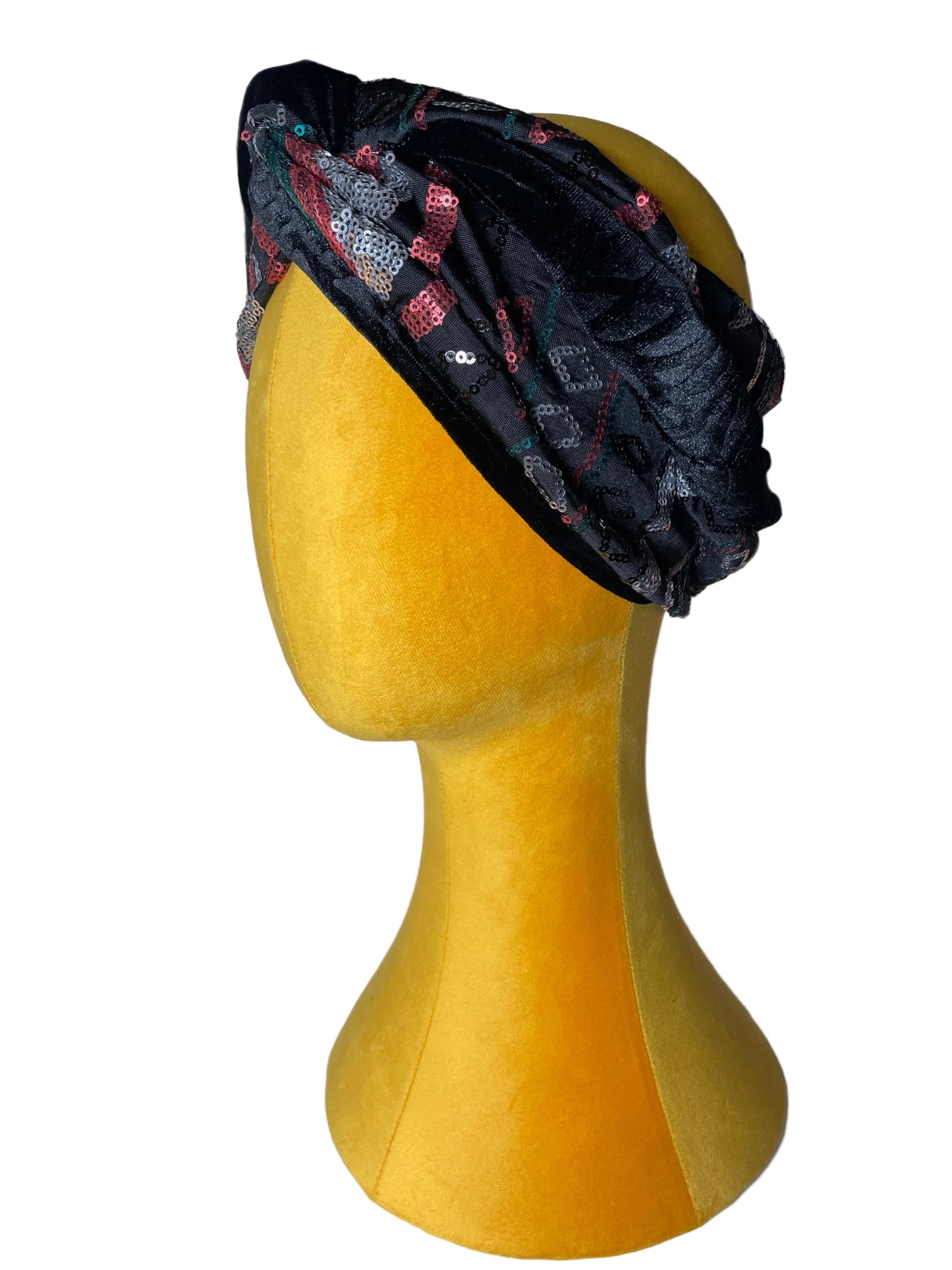 Black/Aztec Sequin Head Wrap