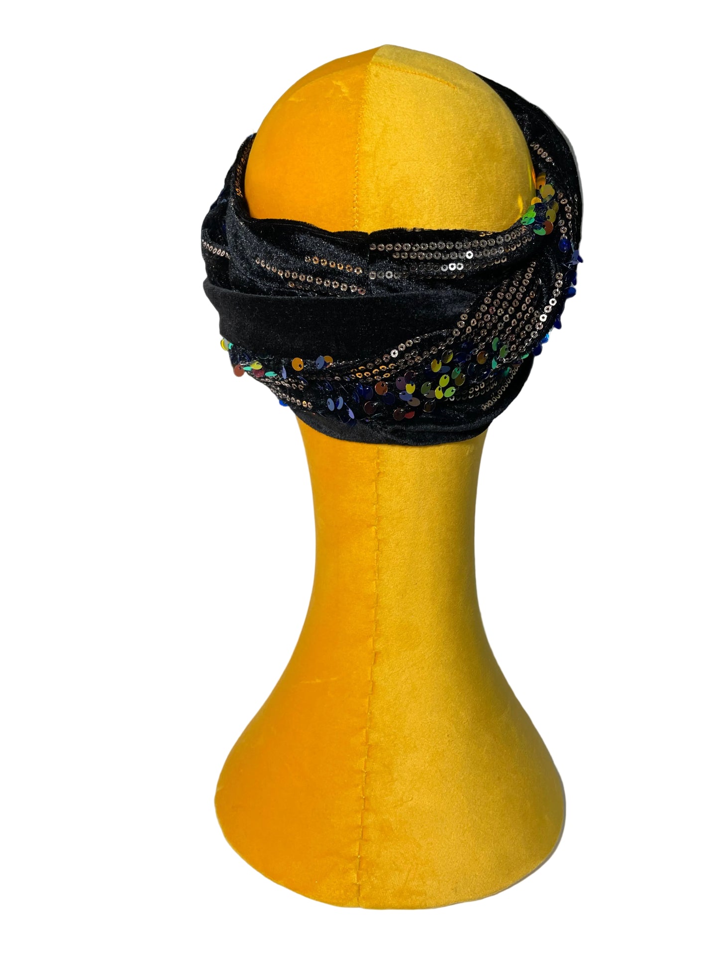 Black/Multi Sequin Head Wrap