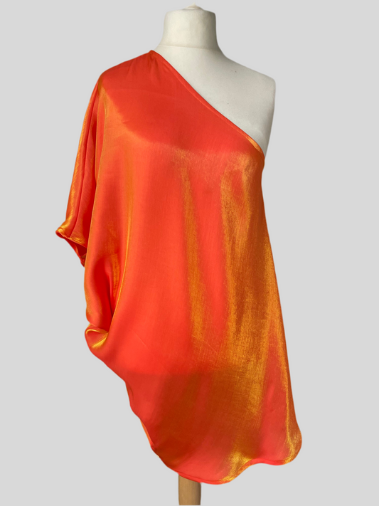 ‘Saffron’ One Shoulder Mini Dress