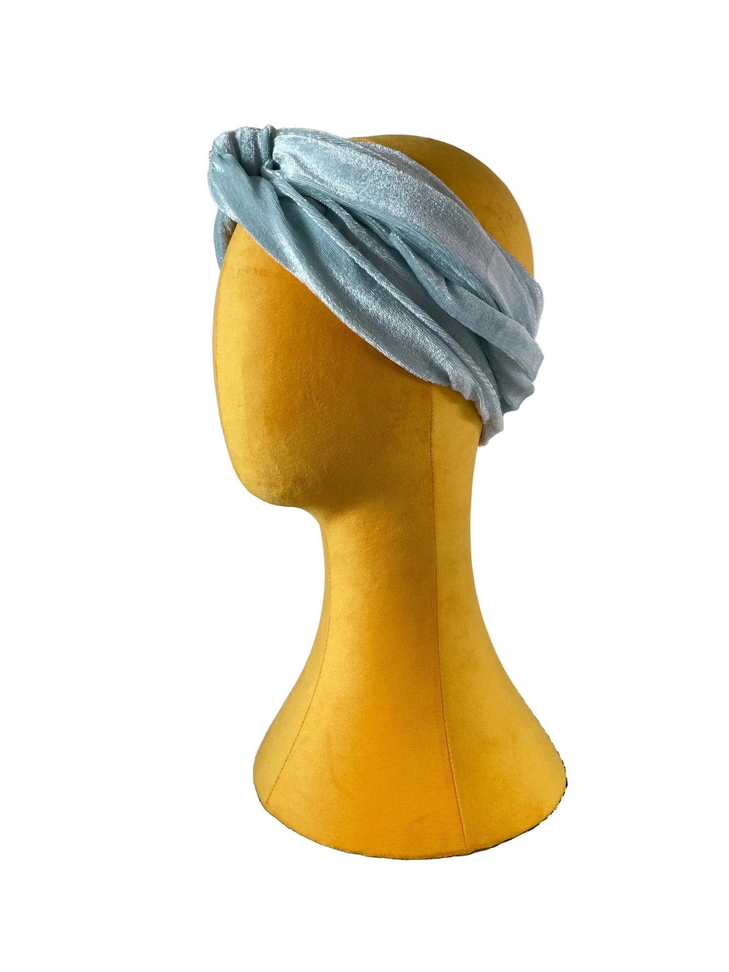 Icy Blue Velvet Head Wrap