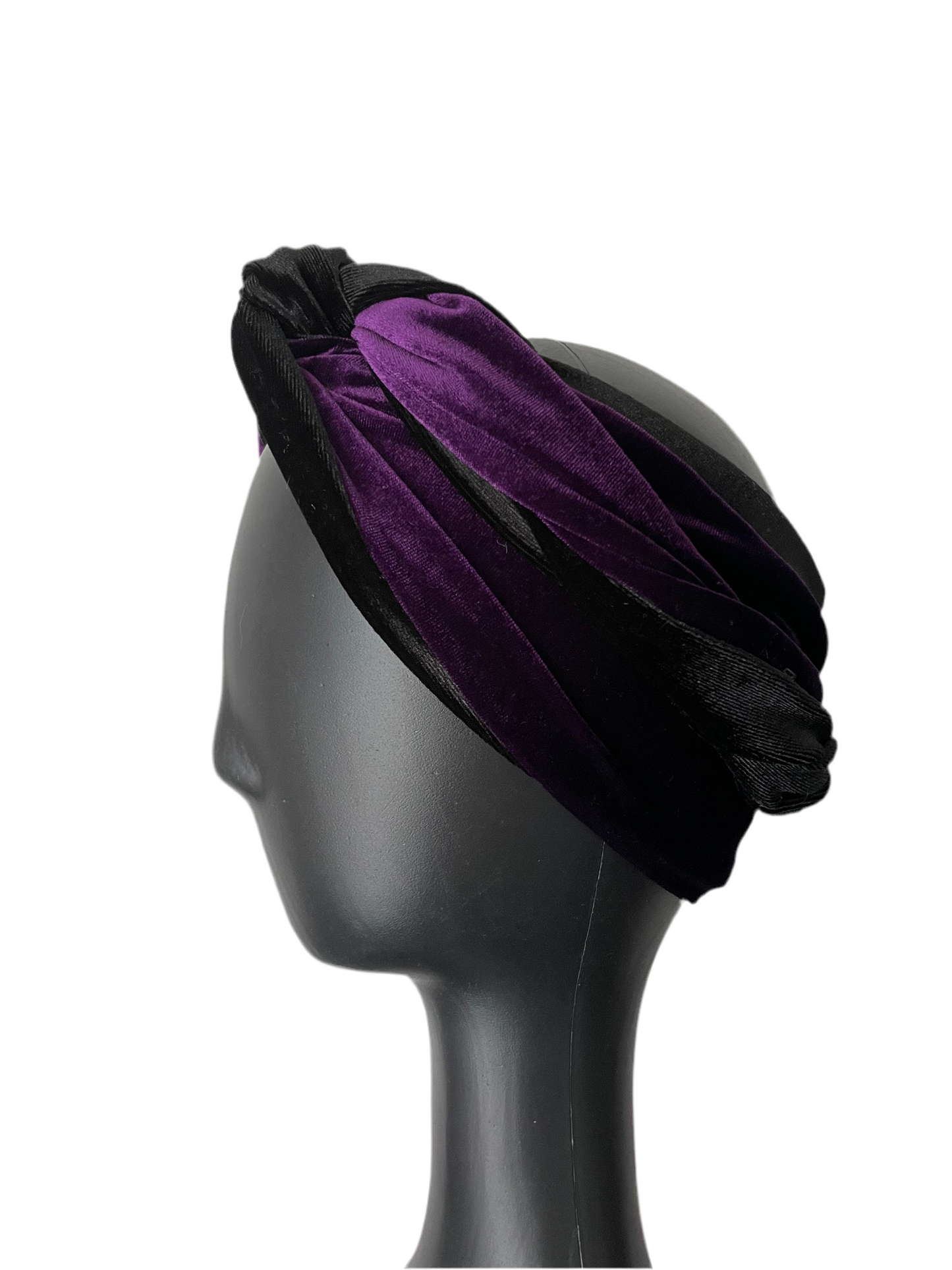 Purple and Black Velour Wrap