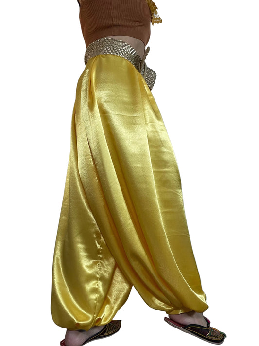 Yellow Satin ‘Jeannie’ Pants