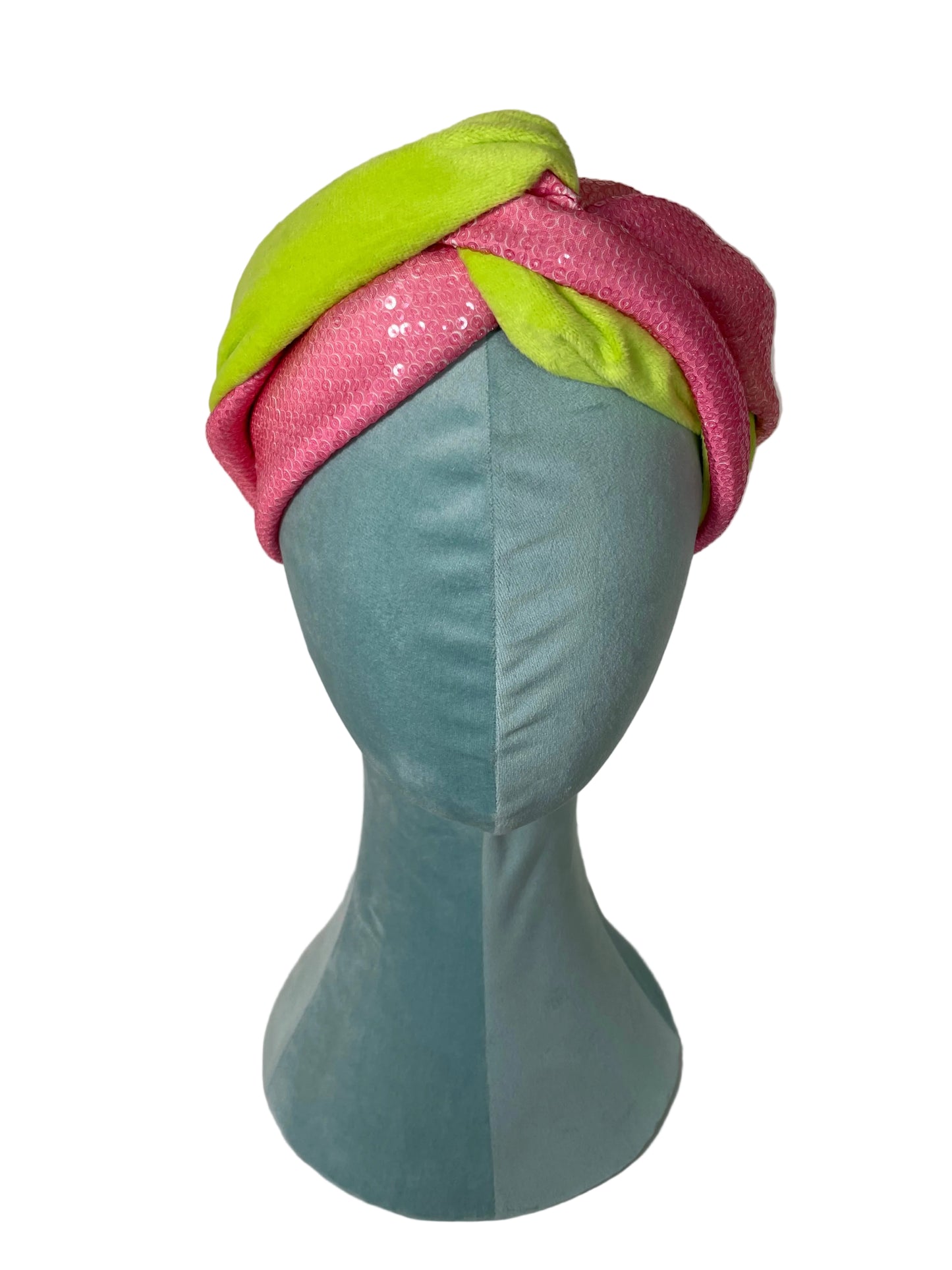Green/Pink Sequin Velvet Wrap