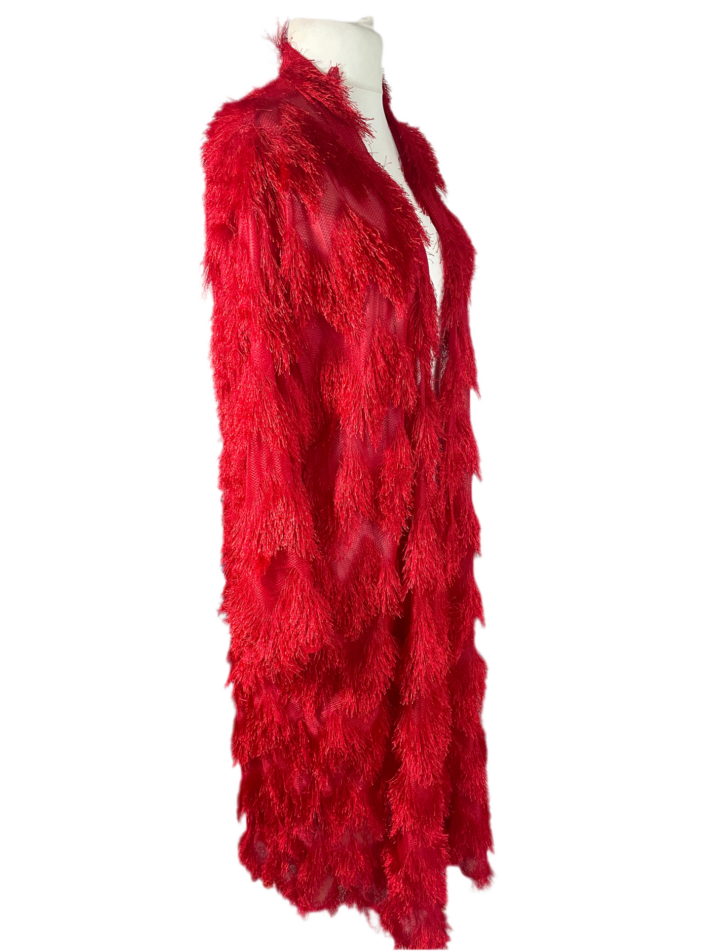 Red ‘Feather Duster’ Coat