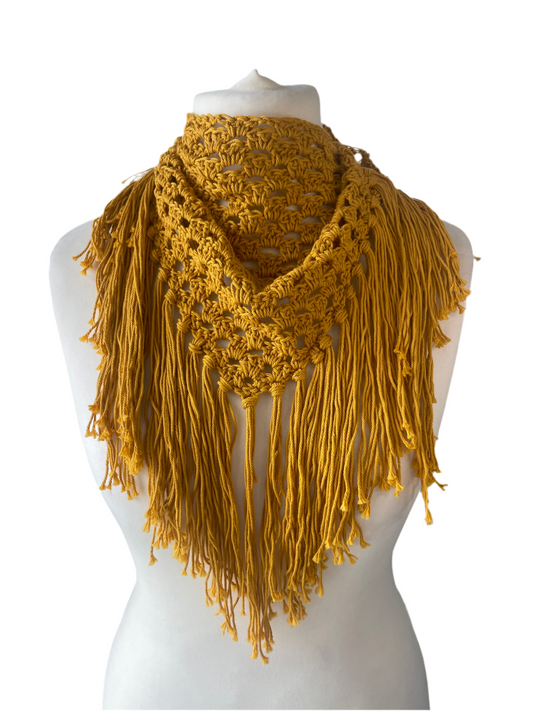 Mustard Boho Neck Scarf