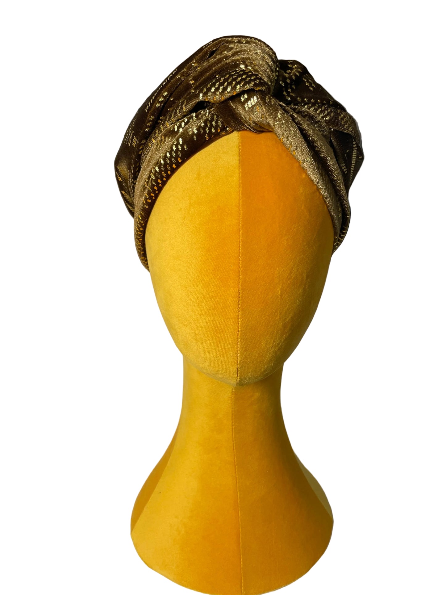 Golden Bronze Velvet Head Wrap