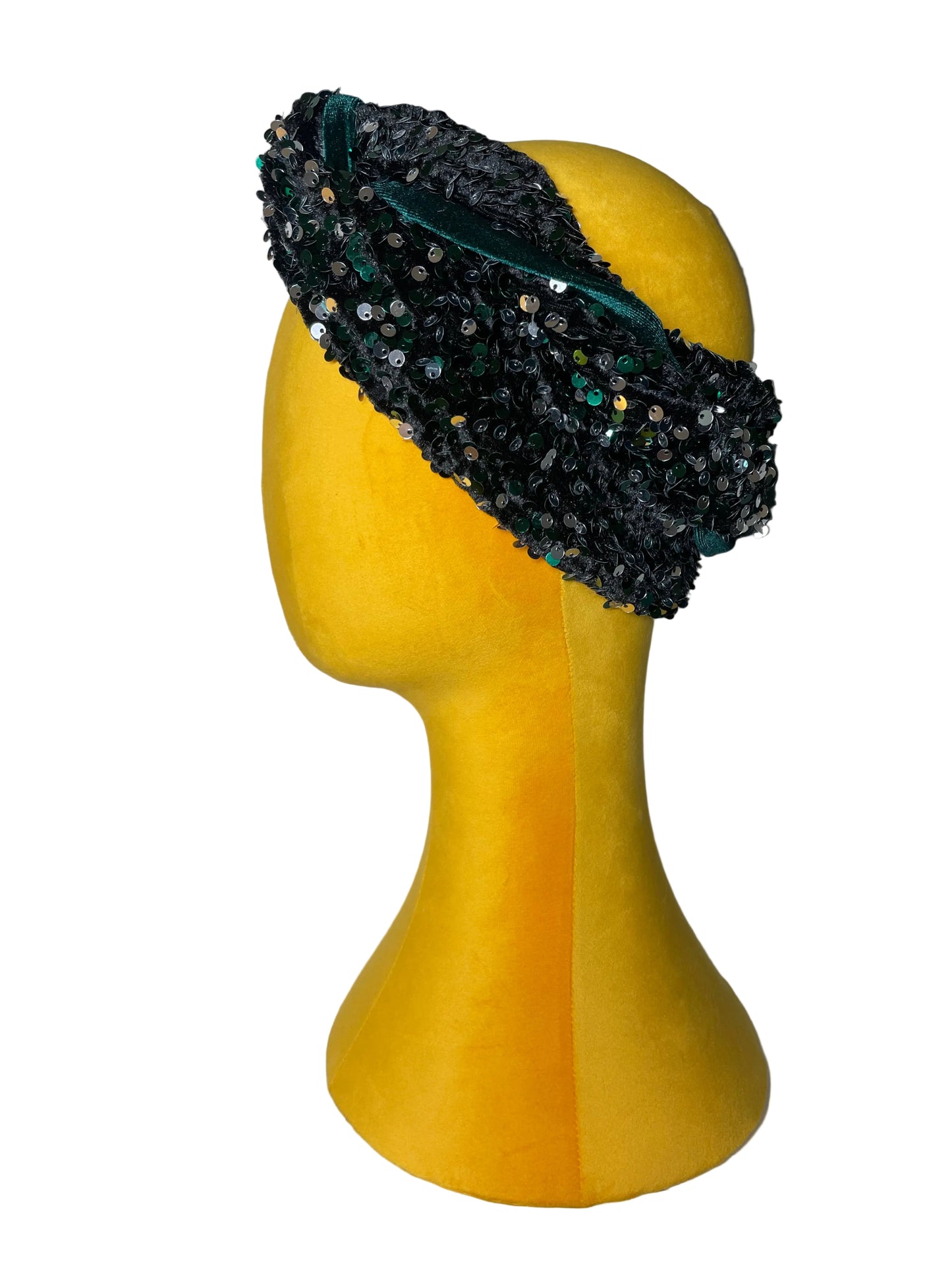 Green/Silver Sequin Head Wrap