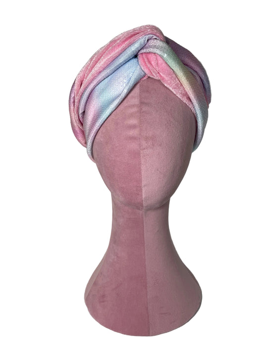 Pastel Sequin Pink Velvet Wrap