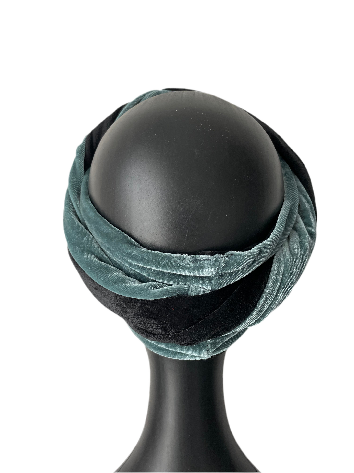 Mint and Black Velour Wrap