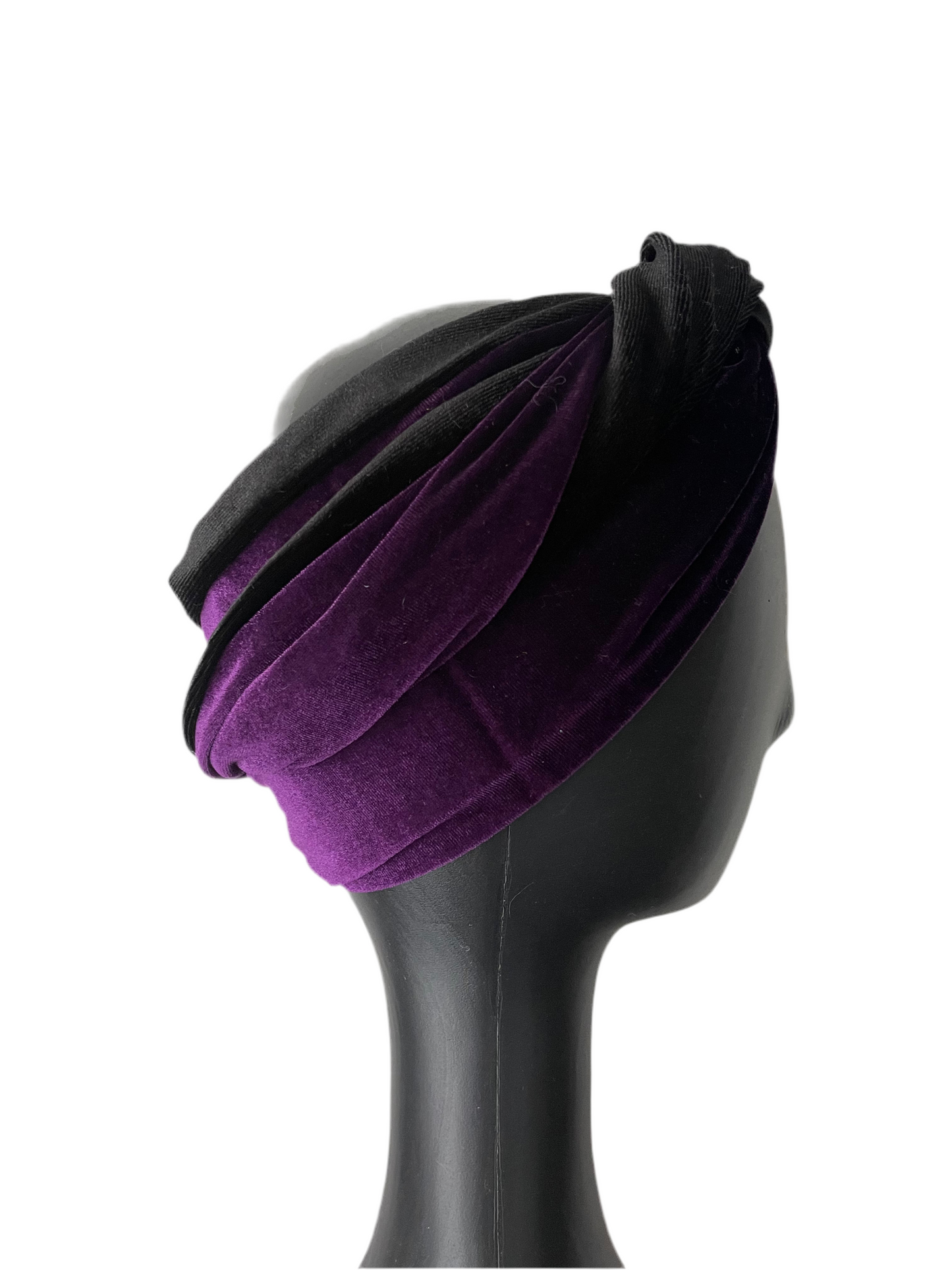 Purple and Black Velour Wrap