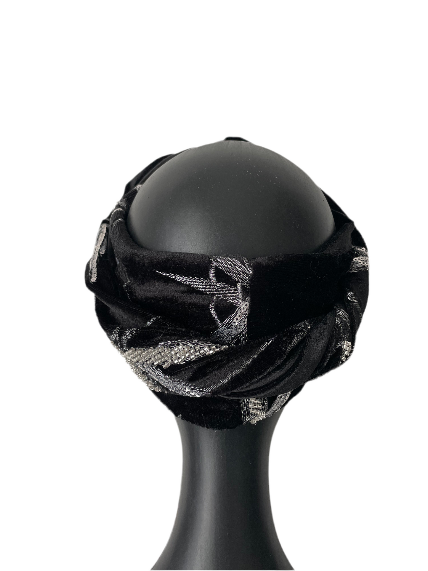Black and Silver Head Wrap
