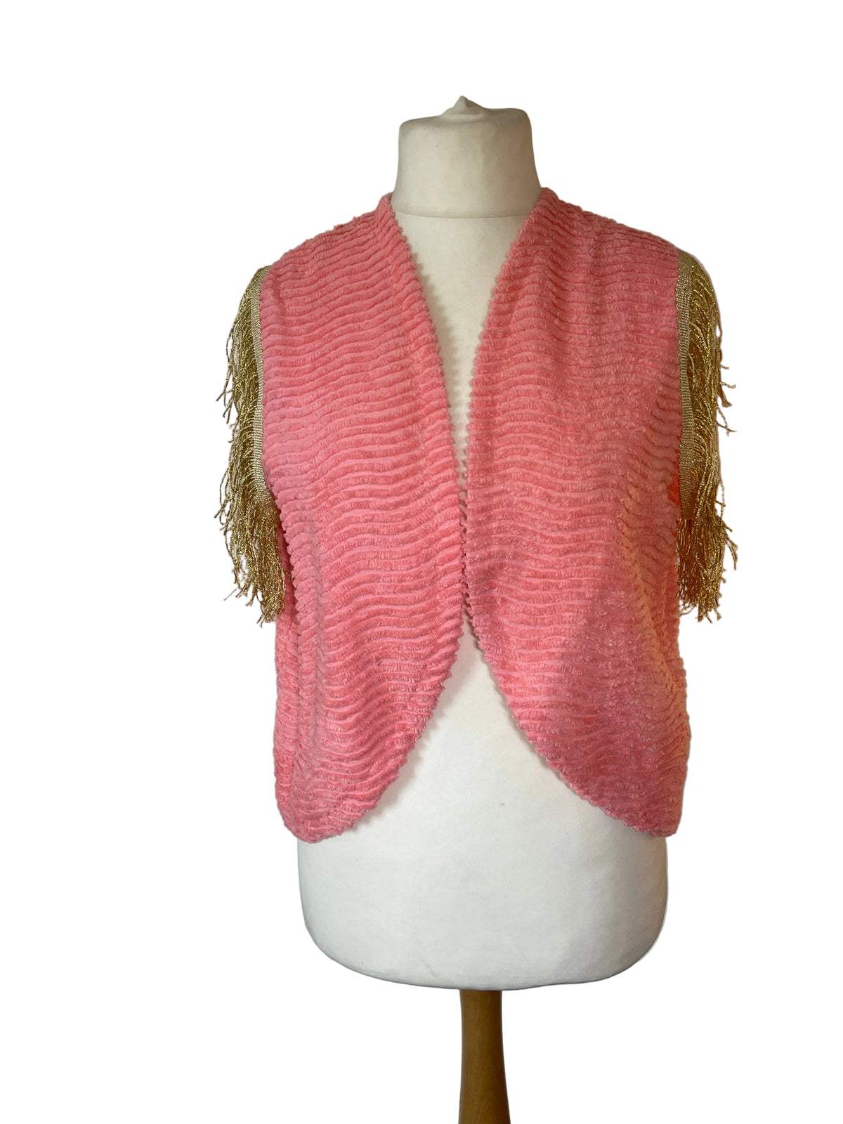 Coral Pink Fringe Gilet