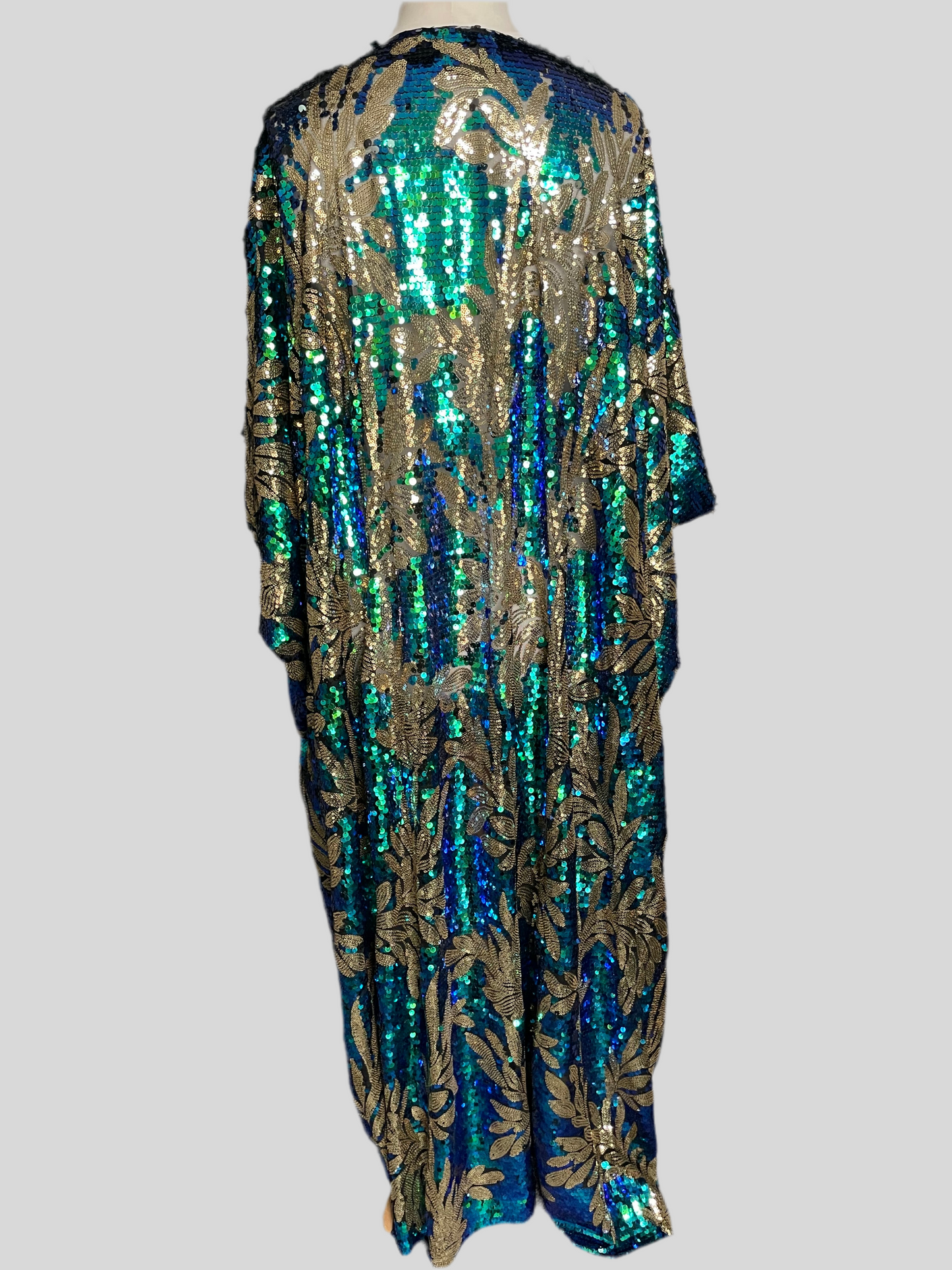 Green/Gold Sequin Kimono