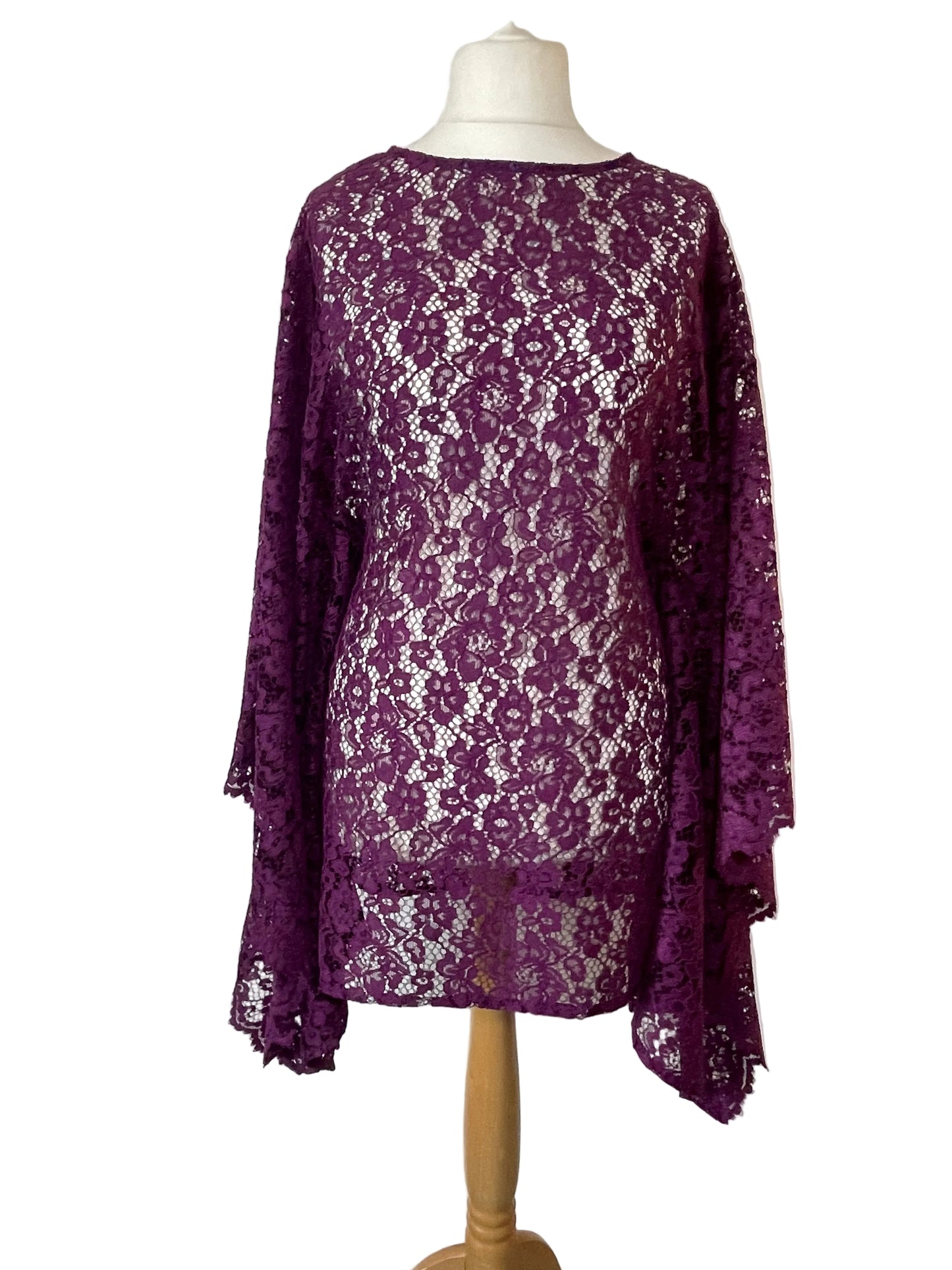 Purple Lace Kaftan Mini