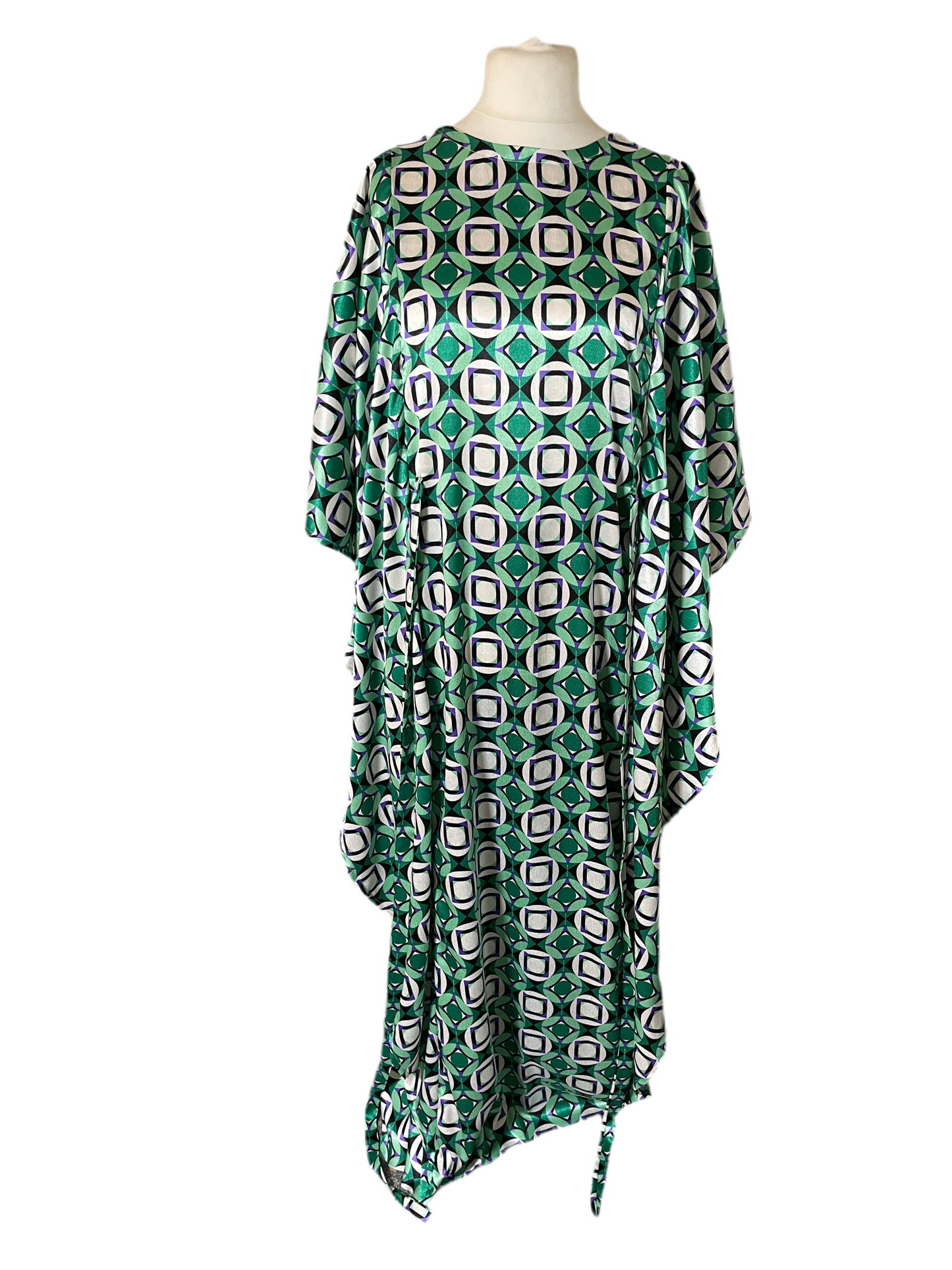 ‘Gypsy’ Green Geometric Kaftan