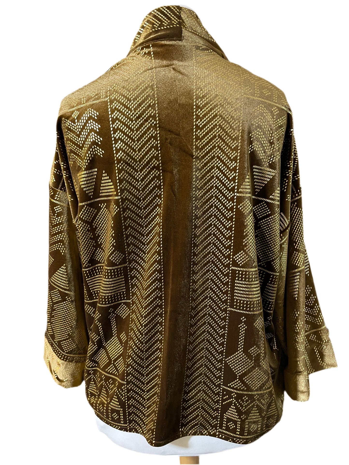 Bronze/Gold Metallic Print Jacket