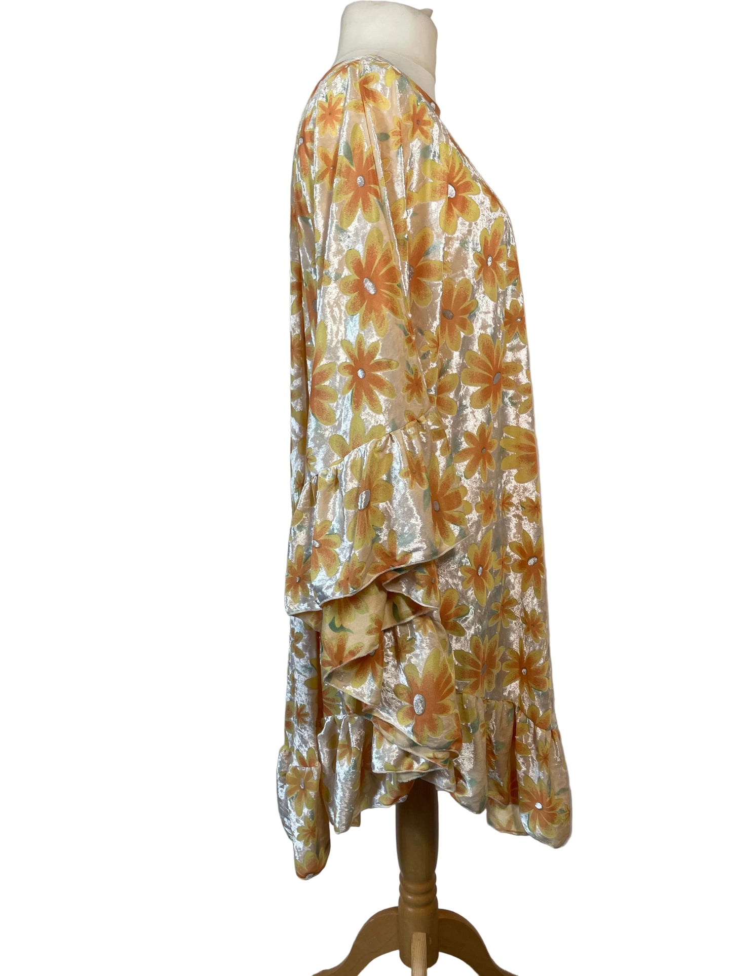 Devore ‘Edie’ Ruffle Midi Kaftan
