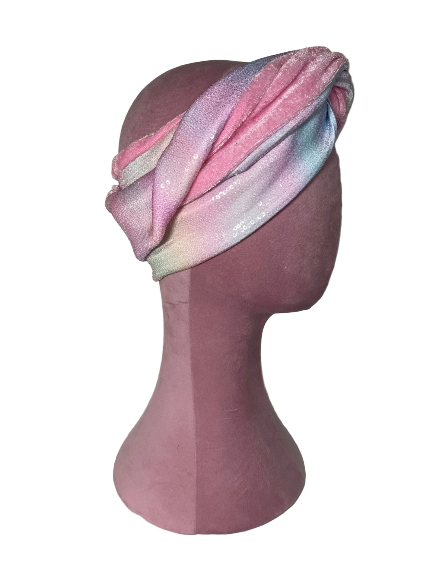Pastel Sequin Pink Velvet Wrap