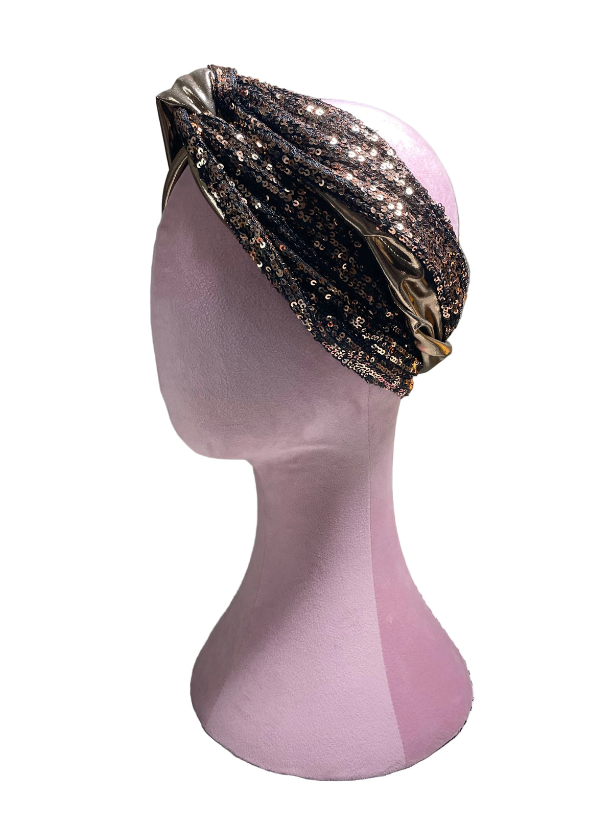 Bronze and Gold Sequin Head Wrap