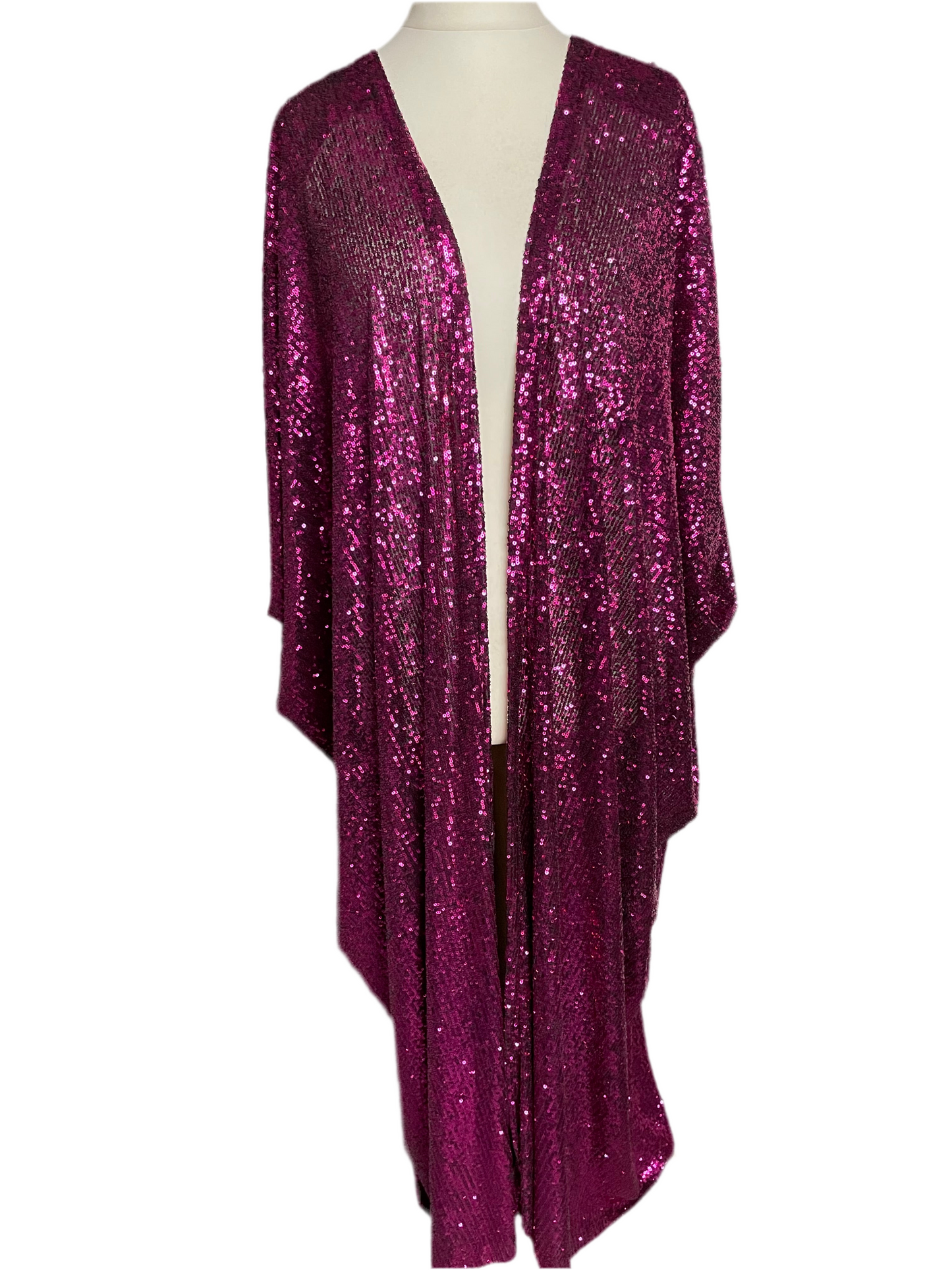 Magenta Sequin Kimono