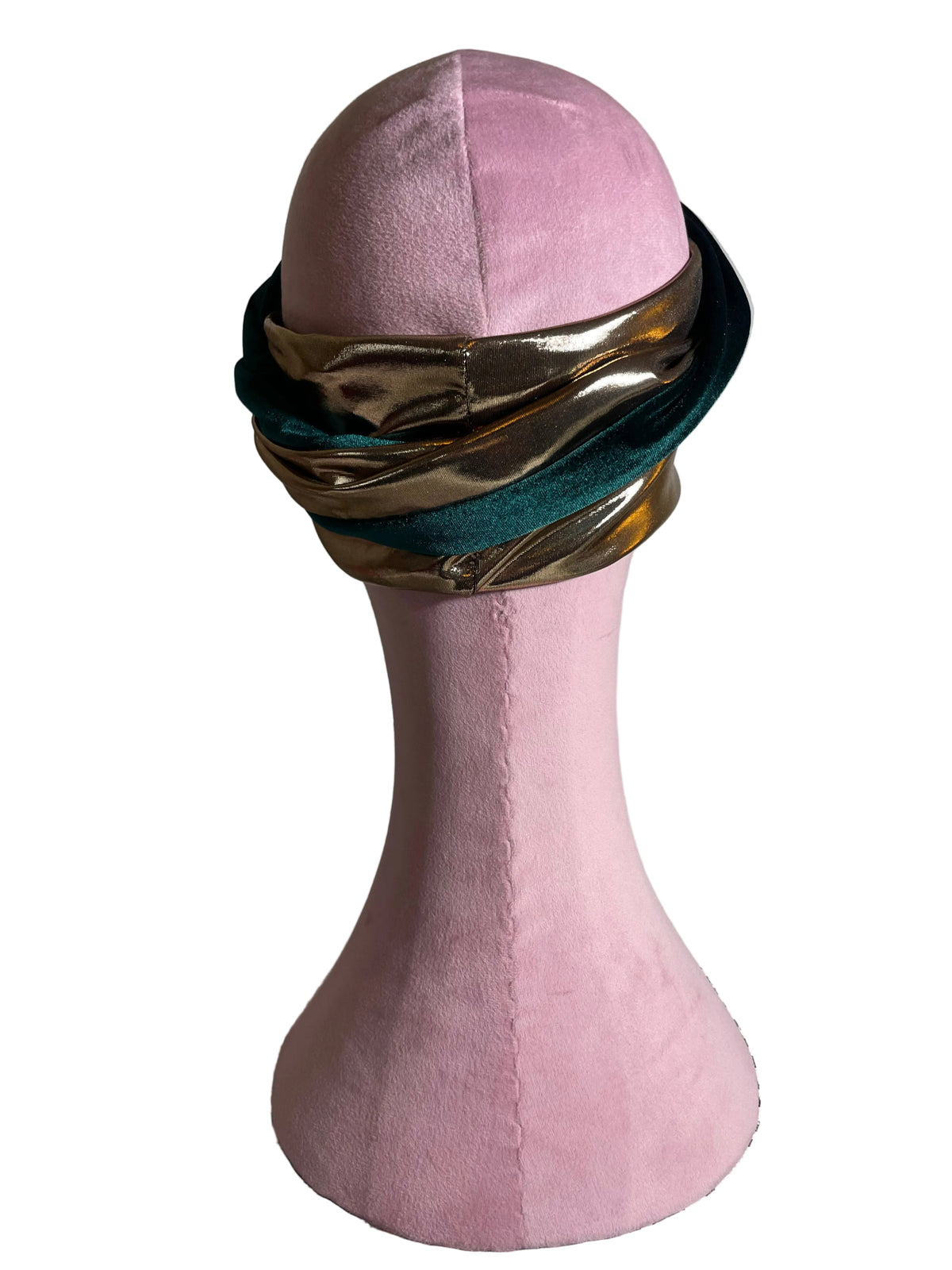 Gold on Green Head Wrap