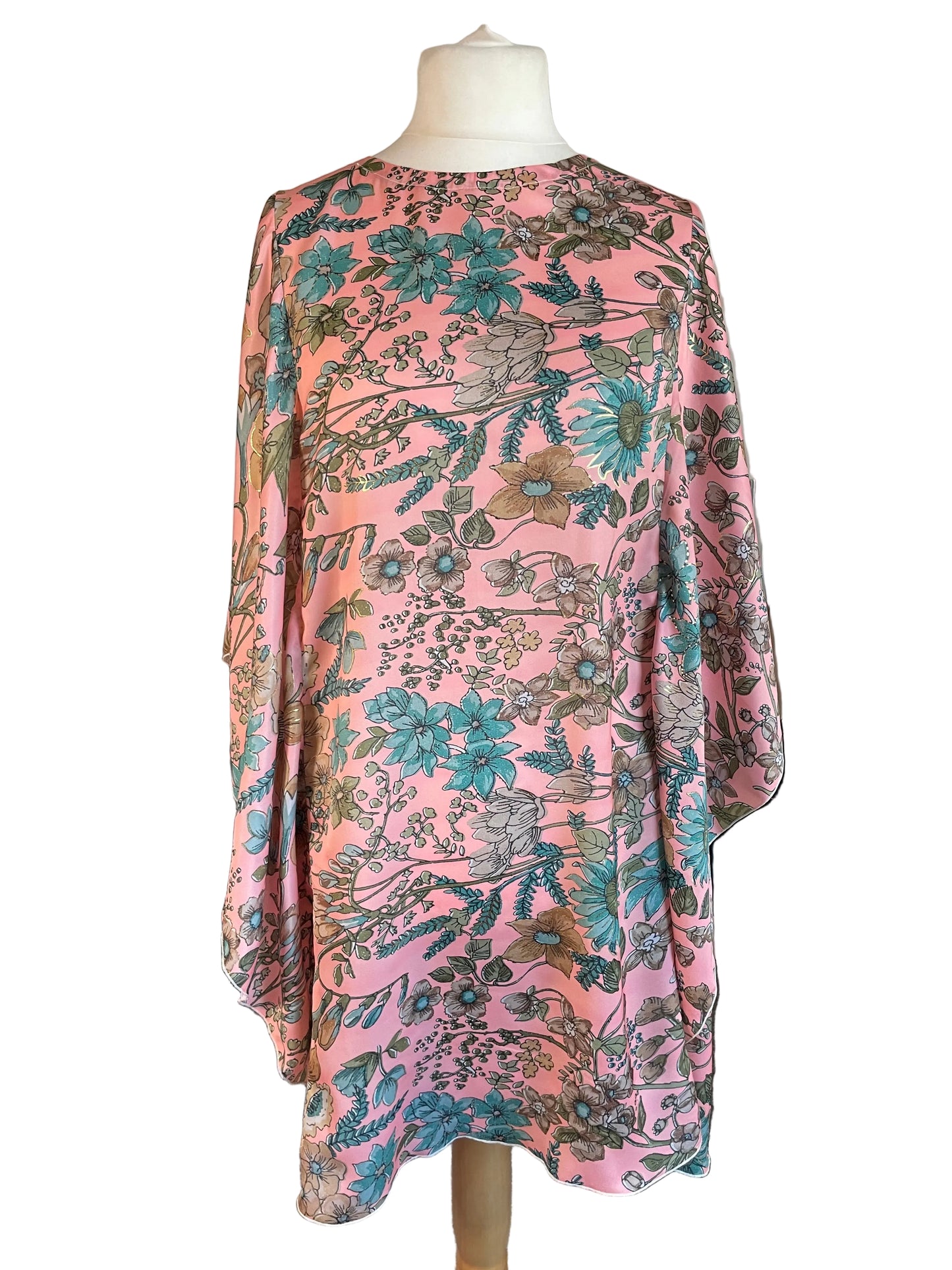 Peach Silk Floral ‘Gypsy’ Mini
