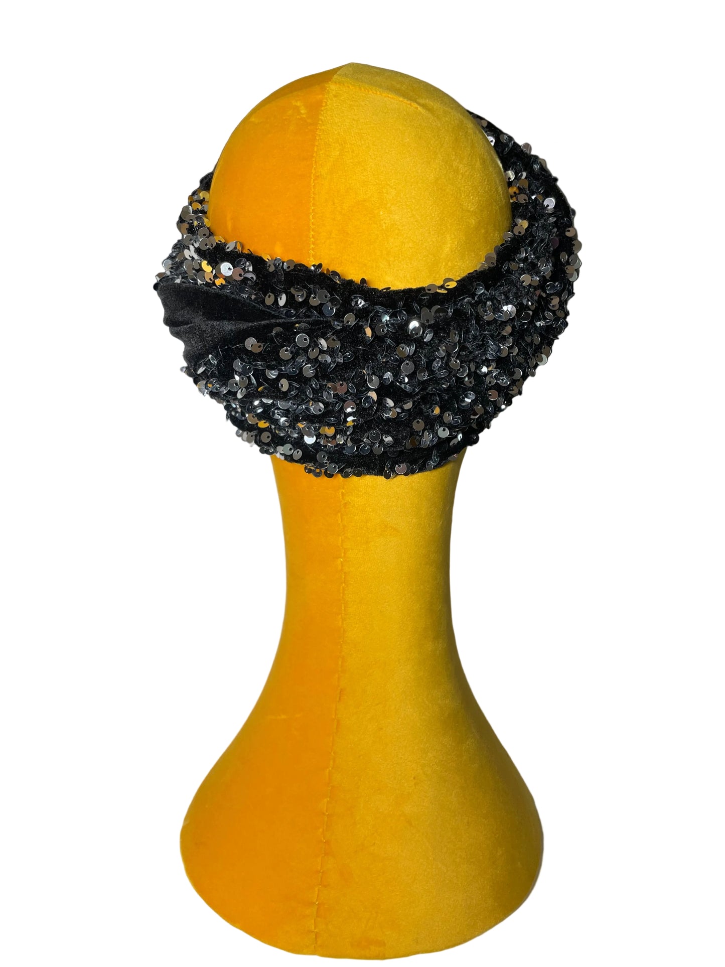 Black/Silver Sequin Head Wrap