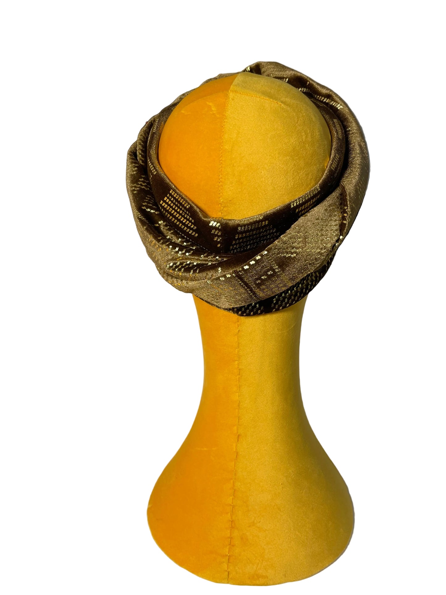 Golden Bronze Velvet Head Wrap