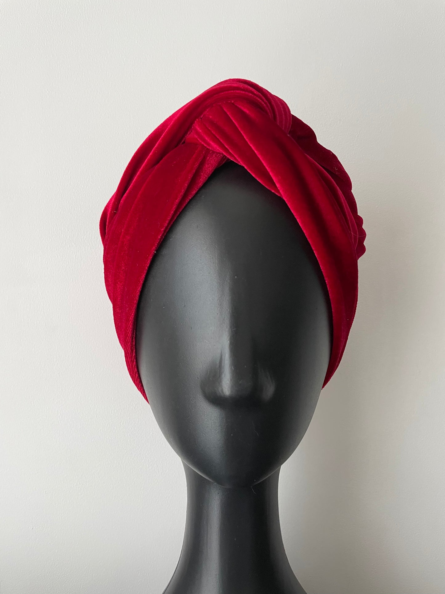 Red Velour Head Wrap