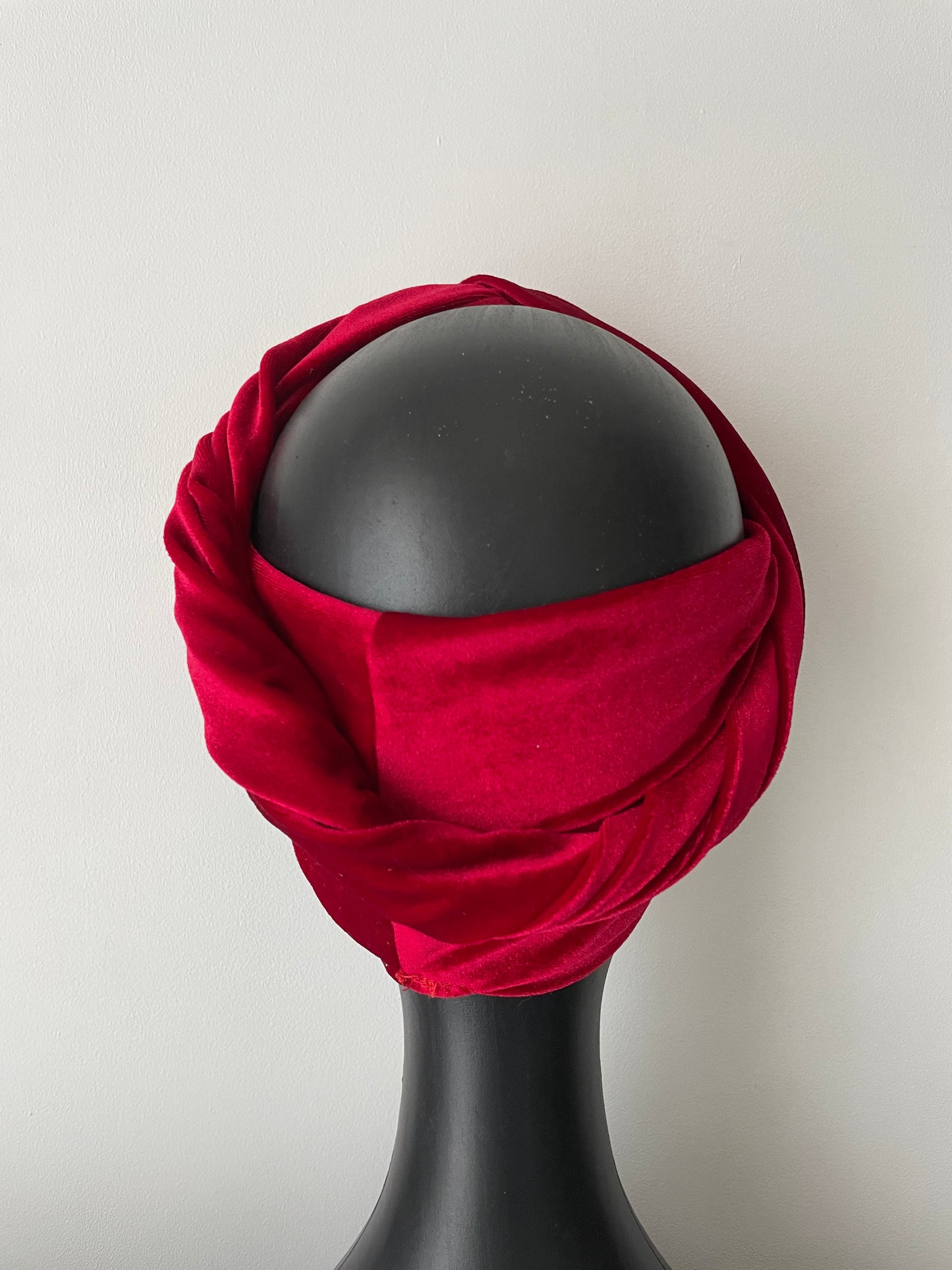 Red Velour Head Wrap
