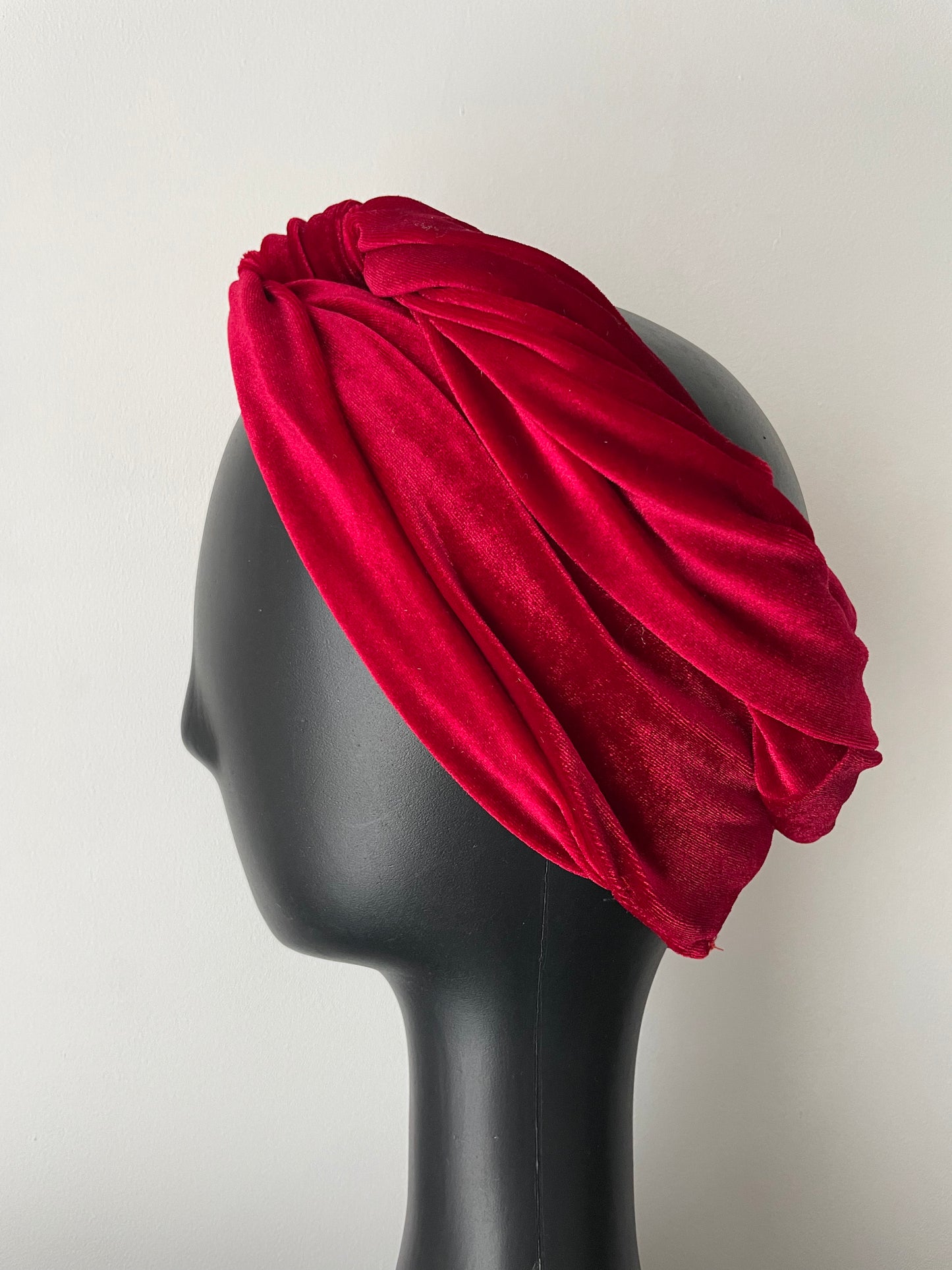Red Velour Head Wrap