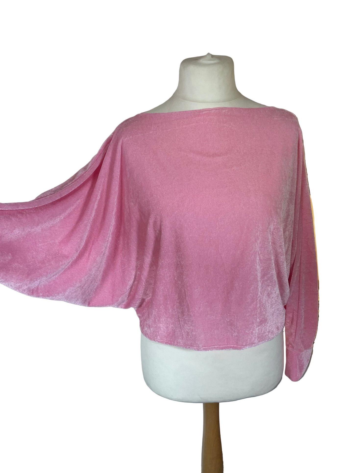 Pink Velvet Batwing Top